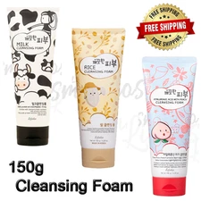 Esfolio Cleansing Foam: Milk, Hyaluronic Acid with Peach, Rice 5.29 oz