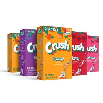 Crush- Powder Drink Mix - Sugar Free & Delicious (Classic 6 Count (Pack of 5)