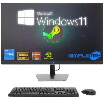 AIO All In One I7 27'' Windows 11 PC 64GB 4TB GPU GTX1660 Editing Gaming Grafika