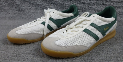 Gola Tornado Zephyr Shoes Gum Sole Casual Lace Up Off White Green US 10 WOM NWOB