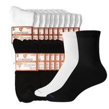 3-12 Pairs Mens Diabetic Quarter Socks Mens Cotton Diabetic Socks 9-11 10-13