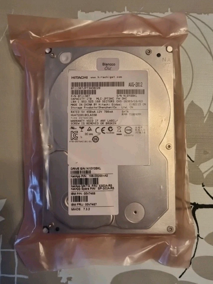 HDD HGST Hitachi Festplatte 1tb Tera SATA 3,5