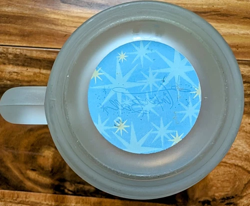 Tinker Bell Disneyland Resort Glass Stein/Mug Disney Parks Frosted Glass Vintage - Picture 5 of 9