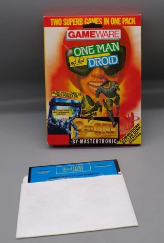 1986 Mastertronic C64 Floppy Disk ONE MAN & HIS DROID NONTERRAQUEOUS game 5.25 !
