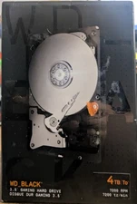 WD Black High-Performance Game Drive 3.5" 4 TB 7200 RPM Windows 10 8.1 NEW