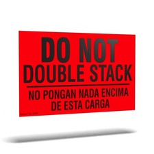 Kenco 3" X 5" Do not Double Stack Bilingual English Spanish Shipping Label St...