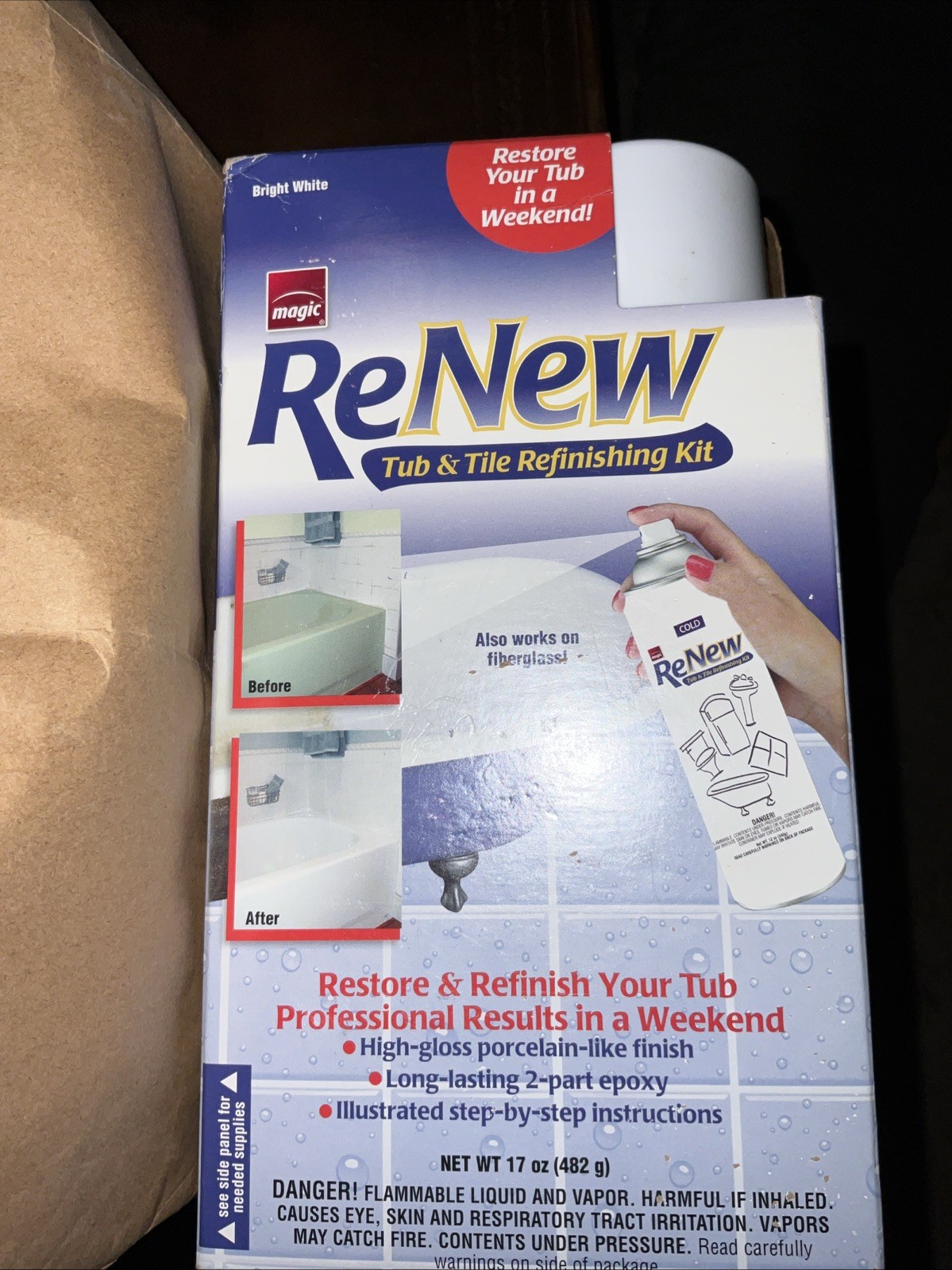 Magic Tub and Tile Refinishing Kit - Spray on Aerosol - Refinish Sinks ...