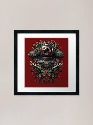 Abyssal Engineer Teampunk Tauchen Gerahmtes Wandbild Poster Leinwanddruck Bild