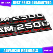 2pcs For 1998 - 2002 R-a-m 2500 Cummins Turbo Diesel Emblem Nameplate Badge 2pcs For 1998 - 2002 R-a-m 2500 Cummins Turbo Diesel Emblem Nameplate Badge