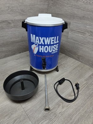 Vintage Maxwell House Coffee Pot Maker 30 Cup Metal Percolator West Bend Works