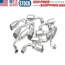 10X 1/2" JIC 37° Female 90° Hydraulic Hose Fittings For 1/2" I.D. Hydraulic Hose