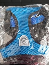 Harnais pour chien doux réglable réfléchissant avec plomb - moyen - bleu