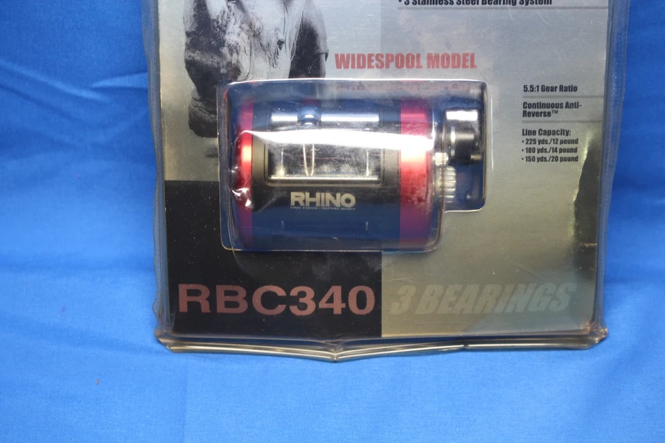 CARRETE BAITCASTING RHINO RBC 340 EN CAJA pesca de lubina salmón bagre Foto 3 de 4