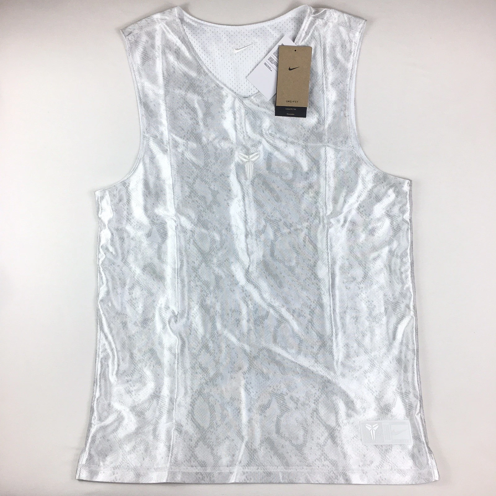 Kobe Bryant Mamba Nike Dri-FIT White Reversible Jersey Size L-Tall FZ0934-100