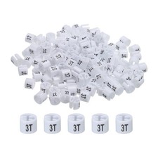 150 x Clothes Hanger Marker 3T White Colored Hanger Sizer Garment Tag