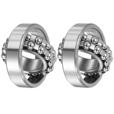 1206 Self-Aligning Ball Bearings 30x62x16mm Open Type Chrome Steel 2pcs