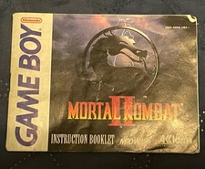 Mortal Kombat II Nintendo Game Boy Original Manual ONLY Instruction Booklet 1993