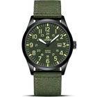 LN LENQIN Men Military Analog Quartz Watch Waterproof Nylon Band Tactical Sport