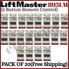 LiftMaster 893LM 3 Button Garage Door Opener Remote Control PACK  20