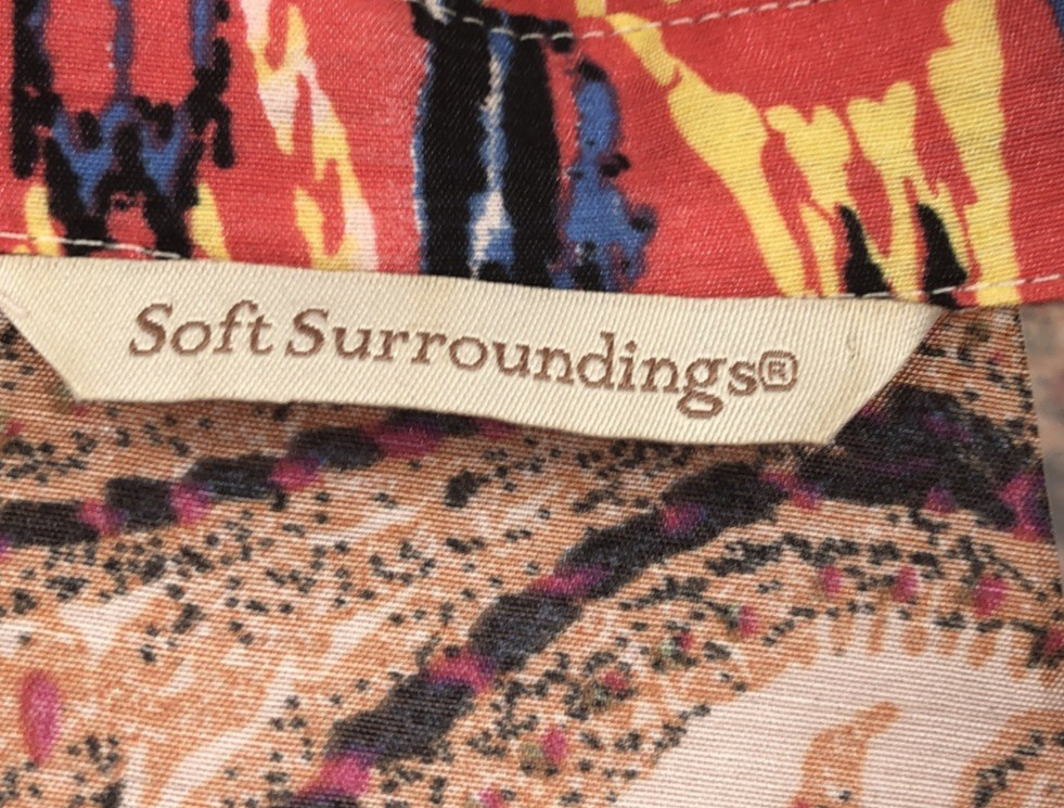 Soft Surrounding Brynn Button Tunic Top Floral Pa… - image 4