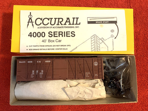 ACCURAIL Escala Ho B&O 40' O.B. BOXCAR EXTREMOS DE ACERO Artículo #4210 | Zustand: New