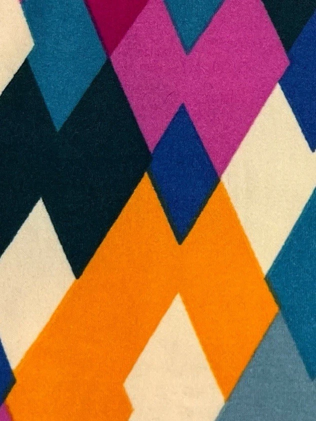 Leggings LuLaRoe TC Alto Curvilíneo NARANJA Colorido ARLEQUÍN Diamante Cintura Elástica Foto 3 de 4