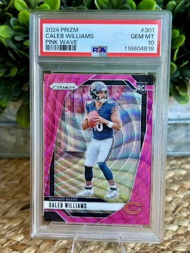 2024 Panini Prizm - Caleb Williams #301 Pink Wave Prizm PSA 10 LOW POP Rookie🔥