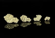 Nugget Design Studs Push Back Earrings 14k Gold Plated Hip Hop Jewelry