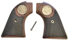 "Buffalo" Heritage Arms Rough Rider 6 & 9 Shot Grips Checkered Rosewood NEW