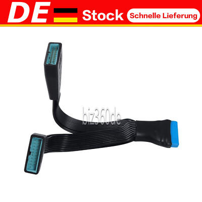 USB 3.0 Header Verlängerungskabel 19/20 Pin 1 zu 2 Y VerläNgerung Splitter Kabel