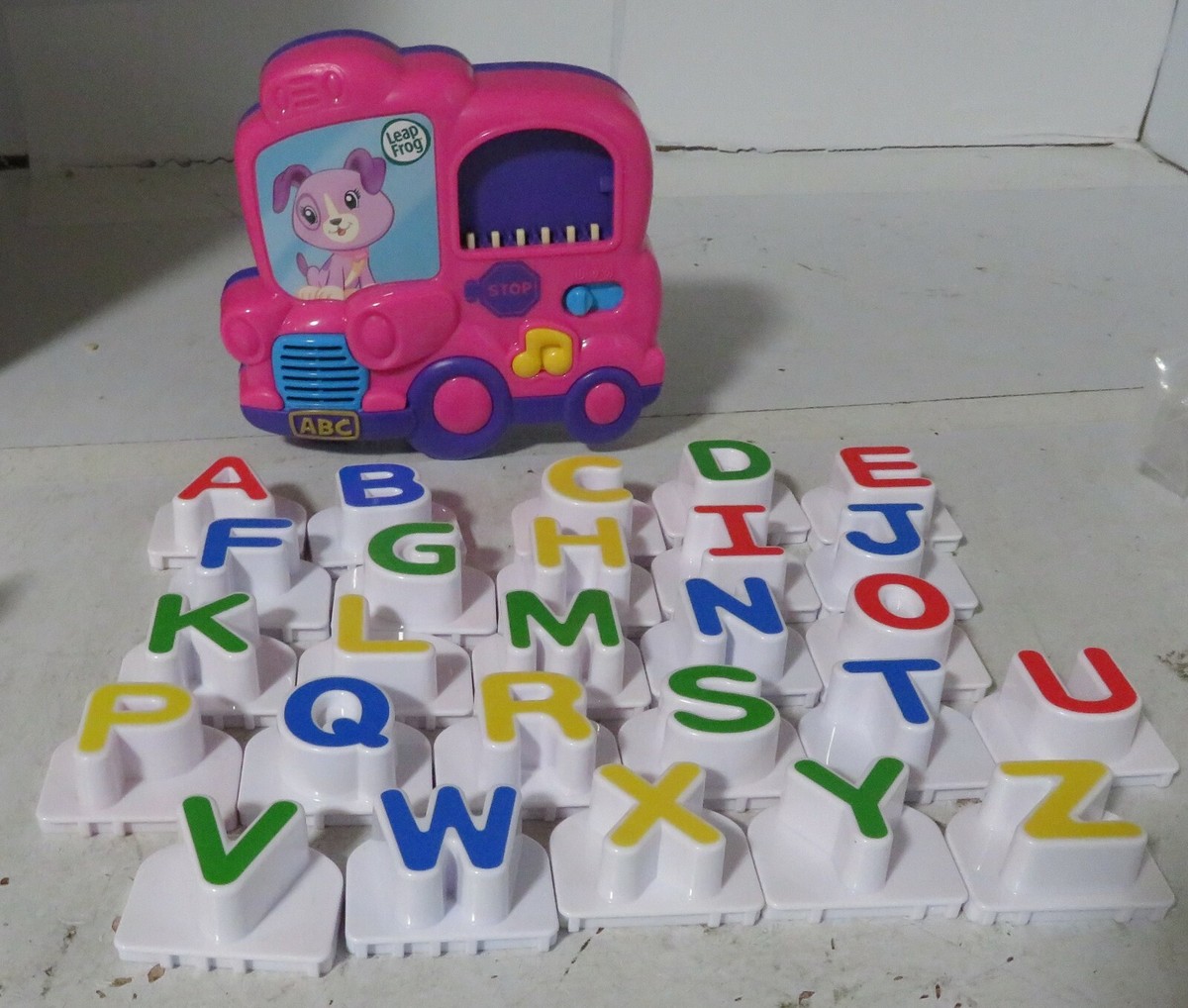 Leap Frog Fridge Phonics Purple Pink Bus And Letters A-Z
