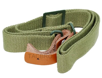 Green Model 47 SKS Two Point Sling with Leather Strip 