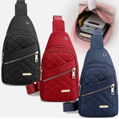 Nckcmgl Sling Bag For Women - Crossbody Fanny Pack, Lightweight Travel Purse With Headphone Port