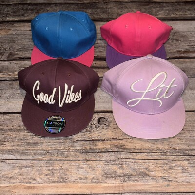 Carbon Element Snapback Lot 4 Piece Good Vibes Lit
