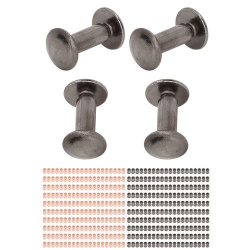 200 Sets Book Binding Screw Binding Screws DIY Leather Rivet Screws 10x15mm Hot - Picture 6 of 15