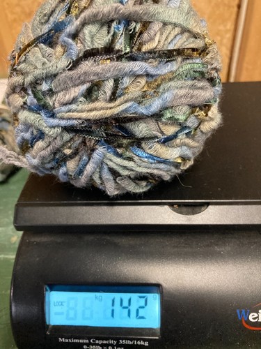 Trendsetter Essence Yarn Lot of 13 novelty ribbon balls #602 Country Meadow Blue - Picture 10 of 12