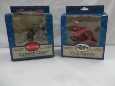 LOT Of 2 - Flexible Flyer Velocipede & Roadmaster Luxury Liner 1:20 Scale NOS