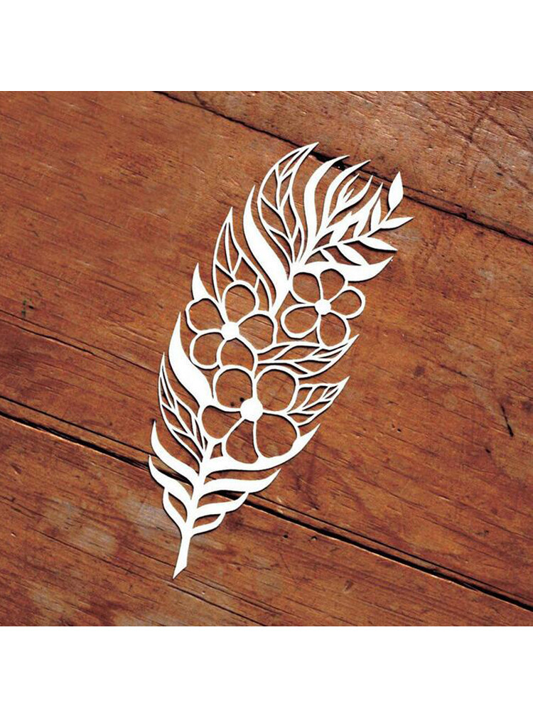 Feather Metal Cutting Dies Blade Punch Stencil Scrapbooking Making DIY Embossing
