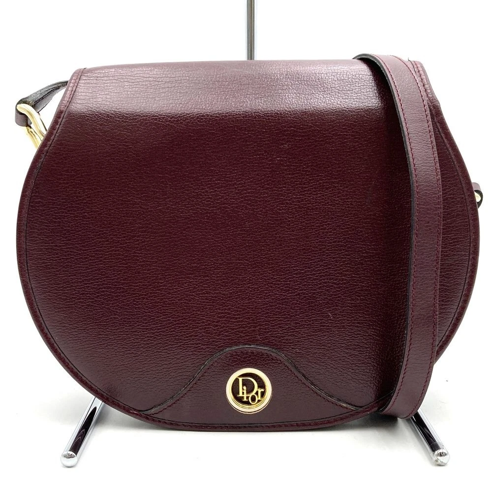 Sac bandoulière Dior slim vintage cuir vin rouge femme authentique