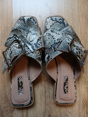 Topshop Womens Ladies Snake Print Sandals Shoes Size UK4