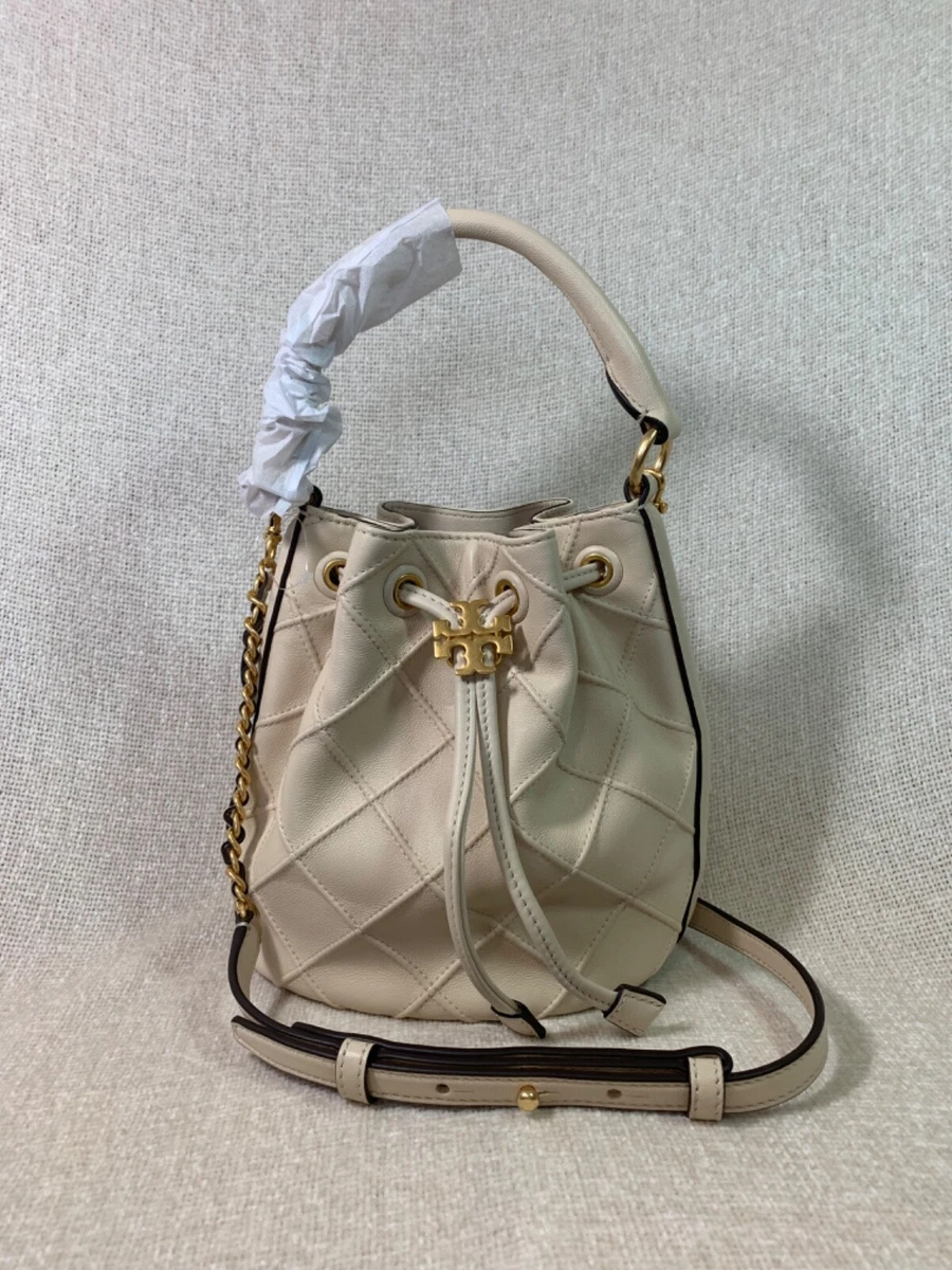 10803 TORY BURCH New Fleming Soft Small Bucket Bag NEW CREAM