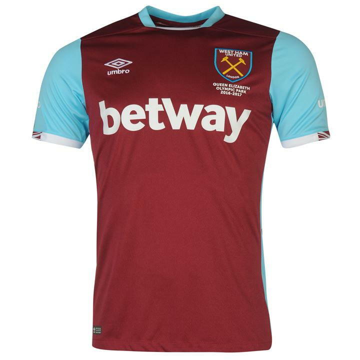 【正規品】ウエストハム　West Ham United WEST HAM UNITED 2016/17 HOME (Medium) UMBRO EPL S/SLEEVE FOOTBALL ウェア