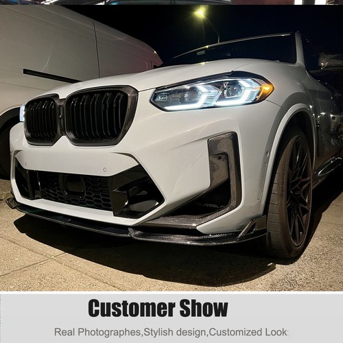 Dry Carbon Fiber Front Bumper Air Vent Covers for BMW X3M F97 X4M F98 2020-2025 - Picture 3 of 11