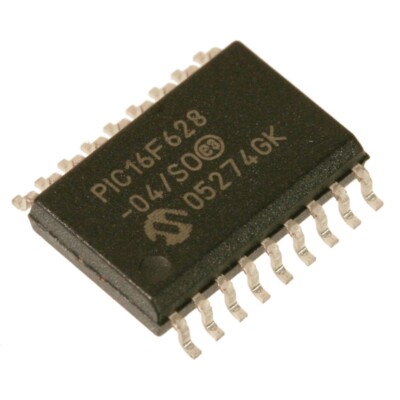 PIC16F628-04/SO 8-Bit-Microcontroller 4MHz 2048x14 Bit FLASH 16 I/O SOIC18