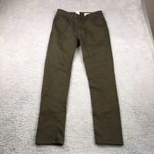 The Perfect Jean NYC Denkahki Mens 29 (30x29) Green Slim Fit Stretch Chino Pants