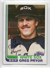 1982 Topps Baseball Card #76 Greg Pryor Chicago White Sox 