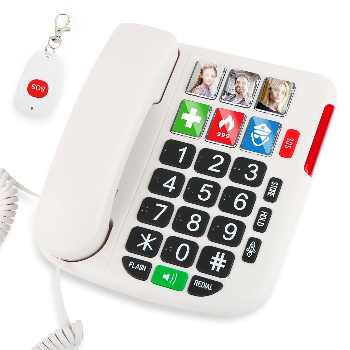 Visual Plus O Ringer Visual Ringer Phone Big Button Phone For Seniors - Landline With 3 ...