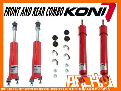 KONI ADJUSTABLE F & R LOWERED SHOCK ABSORBERS FOR FORD FALCON XE XF SEDAN