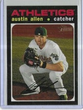 2020 Heritage High Number #666 Austin Allen Oakland Athletics