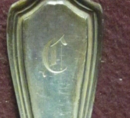 Sterling Reed & Barton HEPPLEWHITE-PLAIN TEASPOON 5 3/4" 27 克 Monogram C   — 第 3/4 张图片